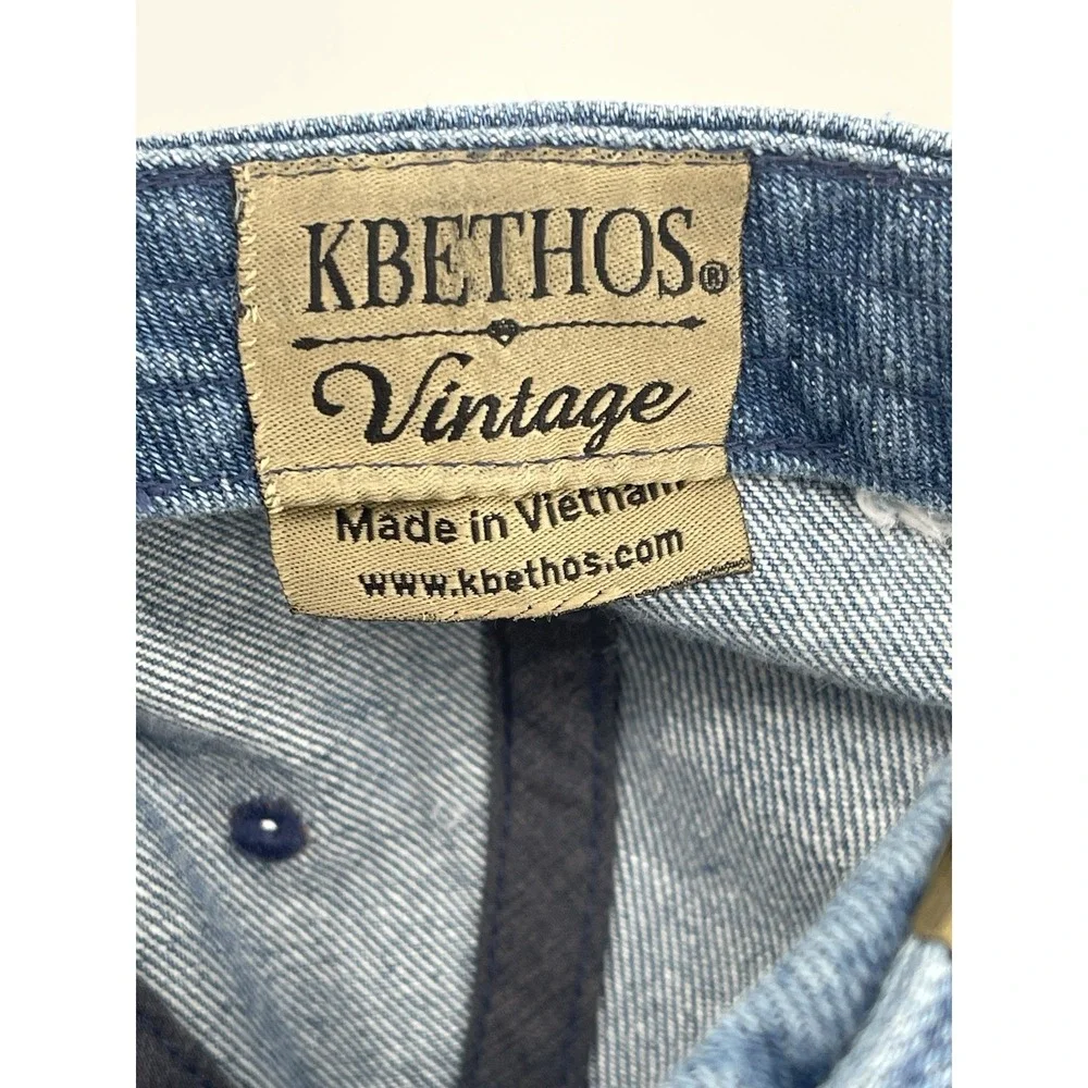 KBETHOS Vintage Distressed Denim Dad Hat Blue‎ Adjustable Cotton Cap Unisex